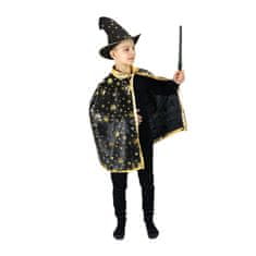 Rappa Dětský kouzelnický plášť černý (104-140)
