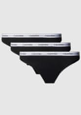 Calvin Klein Dámské tanga QD5209E UB1 3PACK, Černá, L