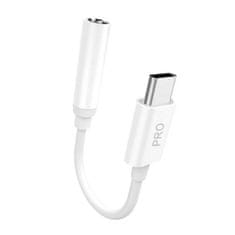 DUDAO Dudao audio adaptér adaptér pro sluchátka z USB-C na 3,5 mm mini jack bílý (L16CPro white)