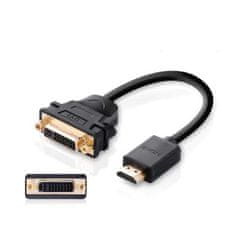 Ugreen Ugreen kabel DVI 24+5 pin (samice) - HDMI (samec) propojovací kabel 22 cm černý (20136)