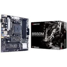 Biostar B550MX/E Pro, AM4, B550 chipset, 4x DIMM DDR4 4400, PCI-E 16x 1x Gen4, 1x Gen3, 2x M.2, 4x SATA III, G