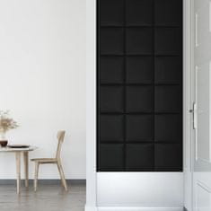 Vidaxl Nástěnné panely 12 ks černé 30 x 30 cm umělá kůže 1,08 m²