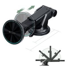 Tech-protect Magnetický držák do auta MagSafe s 15W indukčním nabíjením pro palubní desku / čelní sklo Teleskopické rameno Tech-Protect A2 černý