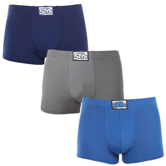 Styx 3PACK pánské boxerky klasická guma vícebarevné (3Q96837)