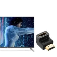 Ugreen Ugreen adaptér HDMI úhlový konektor spodní černý (20109)