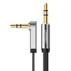 Ugreen Ugreen plochý úhlový audio kabel AUX 3,5 mm mini jack 0,5 m černý (AV119 10596)