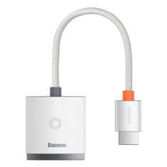 BASEUS Adaptér řady Baseus Lite HDMI na VGA + mini jack 3,5 mm / napájení micro USB bílý (WKQX010102)