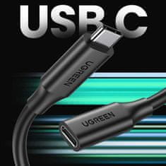 Ugreen Ugreen Prodlužovací kabel USB C (samec) - USB C (samice) 100W 10Gbps 1m černý