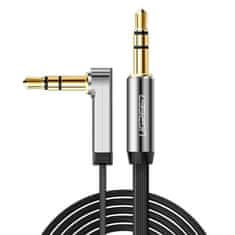 Ugreen Ugreen plochý úhlový audio kabel AUX 3,5 mm mini jack 0,5 m černý (AV119 10596)