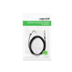 Ugreen Ugreen plochý úhlový audio kabel AUX 3,5 mm mini jack 0,5 m černý (AV119 10596)