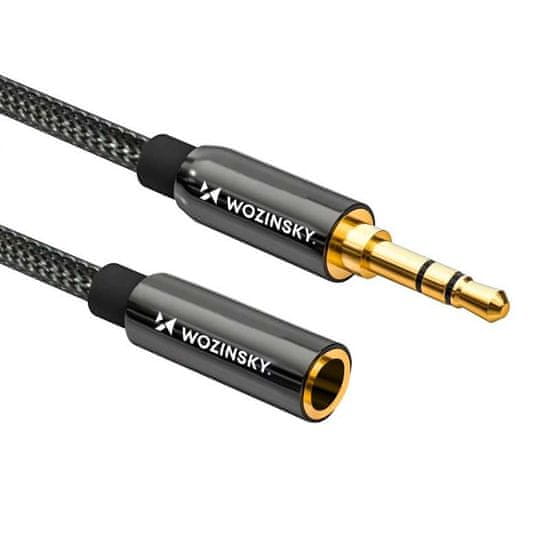 WOZINSKY Wozinsky prodlužovací kabel mini jack (samice-samec) AUX 5m černý