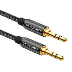 WOZINSKY Wozinsky univerzální mini jack 2x AUX kabel 2 m černý