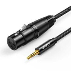 Ugreen Ugreen Audio kabel 3,5mm mini jack (samec) - XLR (samice) 1m černý (AV182)