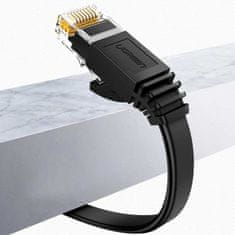 Ugreen Plochý síťový kabel Ugreen LAN Ethernet Cat. 6 2m černý (NW102)