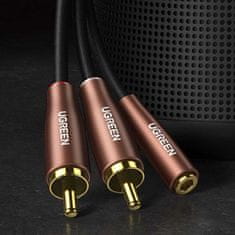 Ugreen Ugreen audio kabel 3,5 mm mini jack (samice) - 2RCA (samec) 3 m hnědý (AV198 60987)