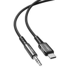 AceFast Acefast audio kabel USB typ C - 3,5mm mini jack (samec) 1,2 m, AUX černý (C1-08 černý)