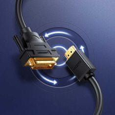 Ugreen Obousměrný kabel HDMI - DVI Ugreen 2 m černý (HD106)