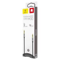 BASEUS Baseus Yiven M30 stereo audio kabel AUX 3,5 mm mini jack 1,5 m stříbrný/černý (CAM30-CS1)