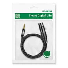 Ugreen Ugreen Audio kabel 3,5mm mini jack (samec) - XLR (samice) 1m černý (AV182)