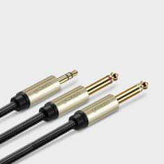 Ugreen Ugreen Audio kabel mini jack 3,5 mm - 2 x jack 6,35 mm 1 m šedý (AV126)