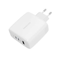 Ricomm Nástěnná nabíječka 120W GaN Ricomm RC1201 EU, 1xUSB-A, 2xUSB-C + 2,1m kabel USB-C