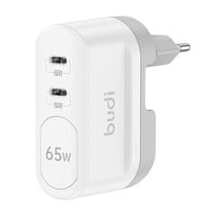 Budi Nástěnná nabíječka, Budi 2x USB 65W