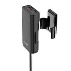 Budi 105W nabíječka do auta, USB + USB-C, PD + QC 3.0 (černá)