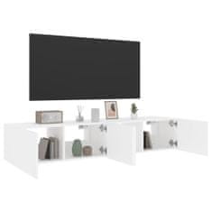 Vidaxl Nástěnné TV skříňky s LED osvětlením 2 ks bílé 80 x 35 x 31 cm