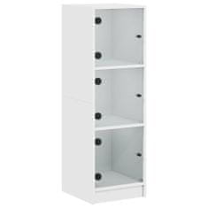 Vidaxl Highboard se skleněnými dvířky bílý 35 x 37 x 109 cm