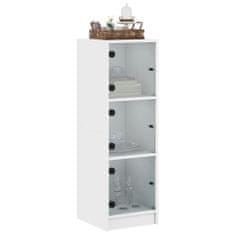 Vidaxl Highboard se skleněnými dvířky bílý 35 x 37 x 109 cm