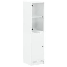 Vidaxl Highboard se skleněnými dvířky bílý 35 x 37 x 142 cm