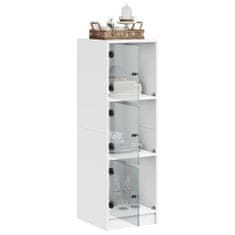 Vidaxl Highboard se skleněnými dvířky bílý 35 x 37 x 109 cm