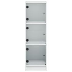 Vidaxl Highboard se skleněnými dvířky bílý 35 x 37 x 109 cm