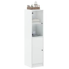 Vidaxl Highboard se skleněnými dvířky bílý 35 x 37 x 142 cm