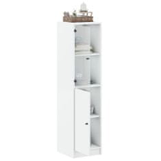 Vidaxl Highboard se skleněnými dvířky bílý 35 x 37 x 142 cm