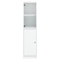 Vidaxl Highboard se skleněnými dvířky bílý 35 x 37 x 142 cm