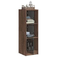 Vidaxl Highboard se skleněnými dvířky hnědý dub 35 x 37 x 109 cm