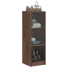 Vidaxl Highboard se skleněnými dvířky hnědý dub 35 x 37 x 109 cm