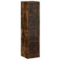 Vidaxl Highboard se skleněnými dvířky kouřový dub 35 x 37 x 142 cm