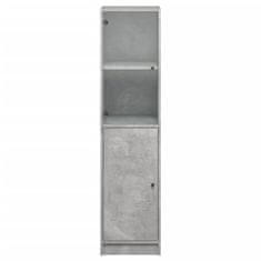 Vidaxl Highboard se skleněnými dvířky betonově šedý 35 x 37 x 142 cm