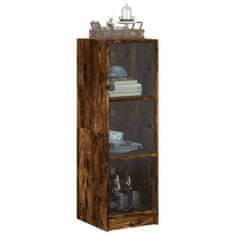 Vidaxl Highboard se skleněnými dvířky kouřový dub 35 x 37 x 109 cm