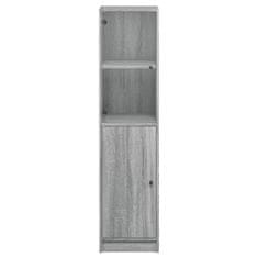 Vidaxl Highboard se skleněnými dvířky šedý sonoma 35 x 37 x 142 cm