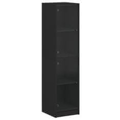 Vidaxl Highboard se skleněnými dvířky černý 35 x 37 x 142 cm