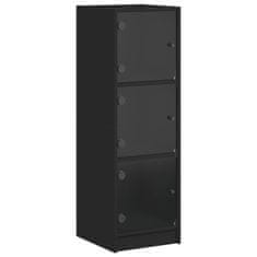 Vidaxl Highboard se skleněnými dvířky černý 35 x 37 x 109 cm