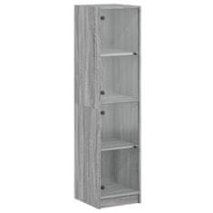 Vidaxl Highboard se skleněnými dvířky šedý sonoma 35 x 37 x 142 cm