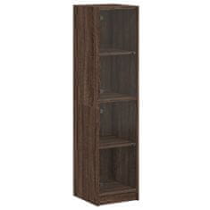 Vidaxl Highboard se skleněnými dvířky hnědý dub 35 x 37 x 142 cm