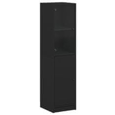 Vidaxl Highboard se skleněnými dvířky černý 35 x 37 x 142 cm