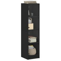 Vidaxl Highboard se skleněnými dvířky černý 35 x 37 x 142 cm