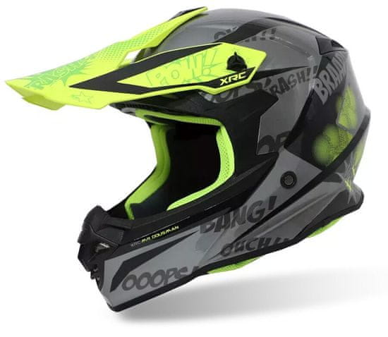 XRC Helma na motokros grey/yellow fluo