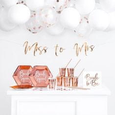 PartyDeco Párty set Rozlučka se svobodou, rose gold 60 ks